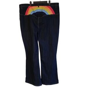Modcloth Rainbow Wide Leg Jeans - Size 24W - NWT